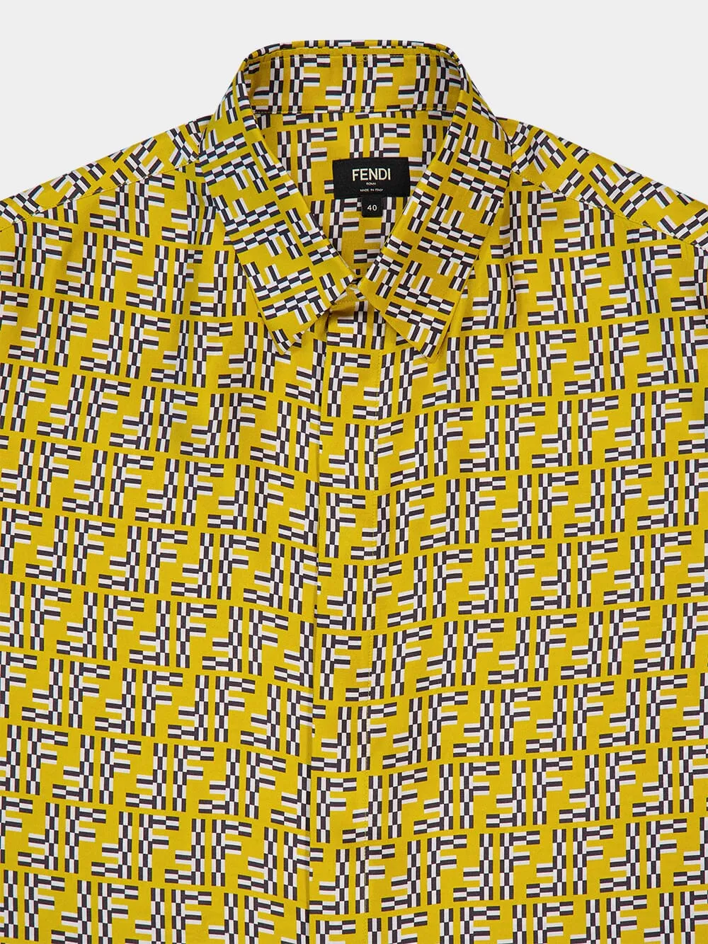 Yellow FF Labyrinth Silk Shirt sold by Fashion Clinic product image thumbnail 4