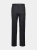 Dark Grey Wool Pants with Crease Detail sold by Fashion Clinic