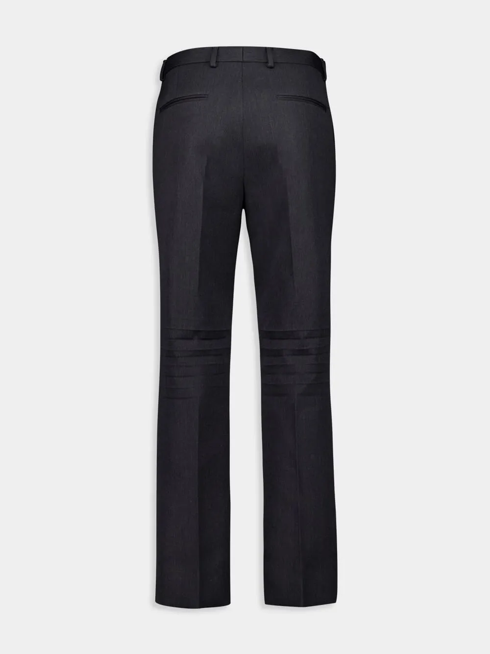 Dark Grey Wool Pants with Crease Detail sold by Fashion Clinic product image thumbnail 2