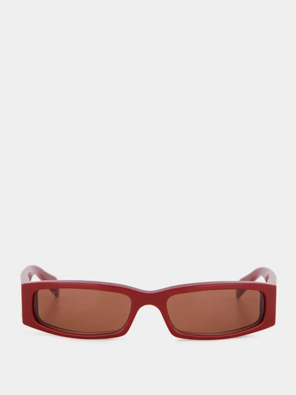 Rosso Ancora Rectangular Wraparound Sunglasses sold by Fashion Clinic