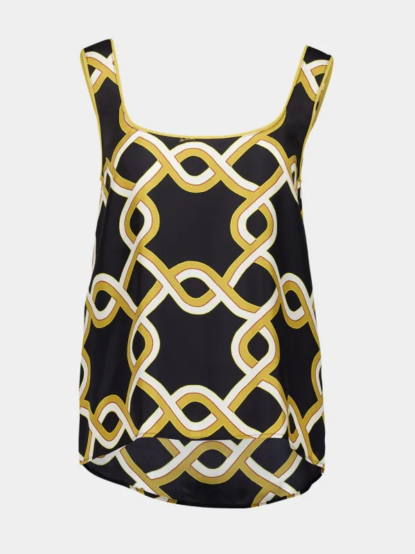 Tackle Black Twirl Top sold by Fashion Clinic