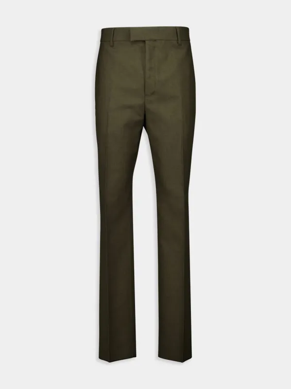Virgin Wool Tailored Trousers sold by Fashion Clinic