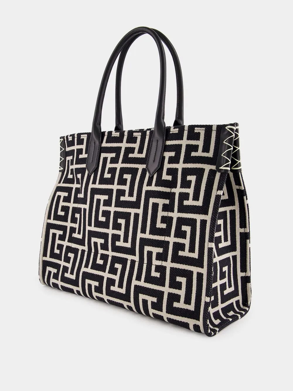 B-Army Medium Monogram Jacquard Shopper Bag sold by Fashion Clinic product image thumbnail 4