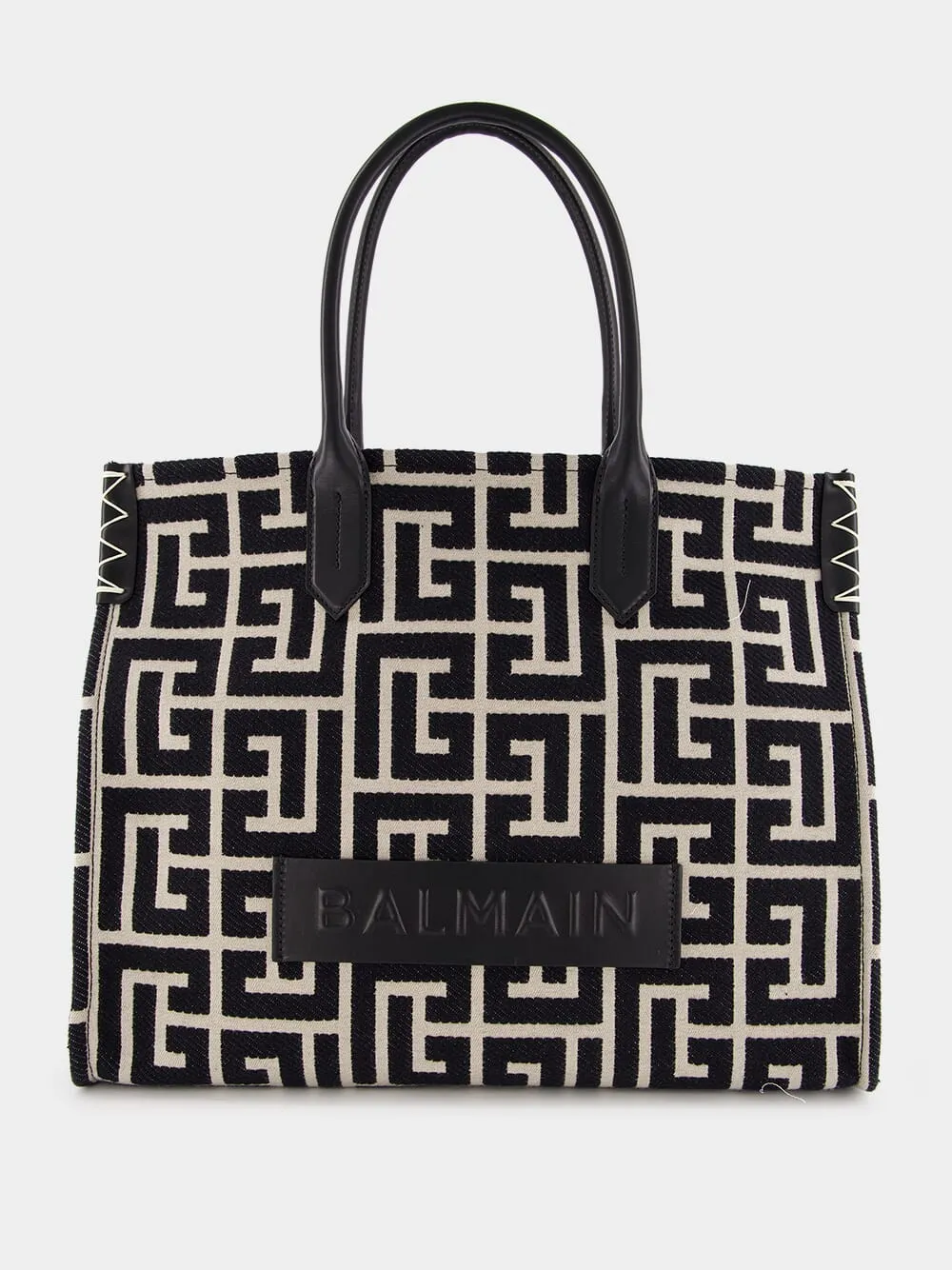 B-Army Medium Monogram Jacquard Shopper Bag sold by Fashion Clinic