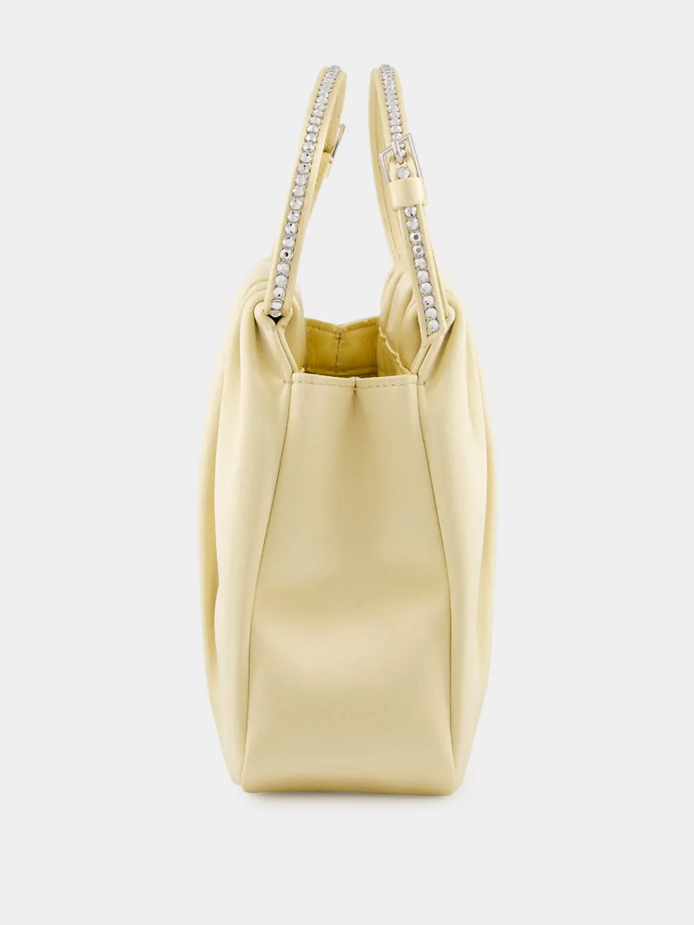Vittoria Butter Satin Bag with Crystal Handle sold by Fashion Clinic product image thumbnail 4