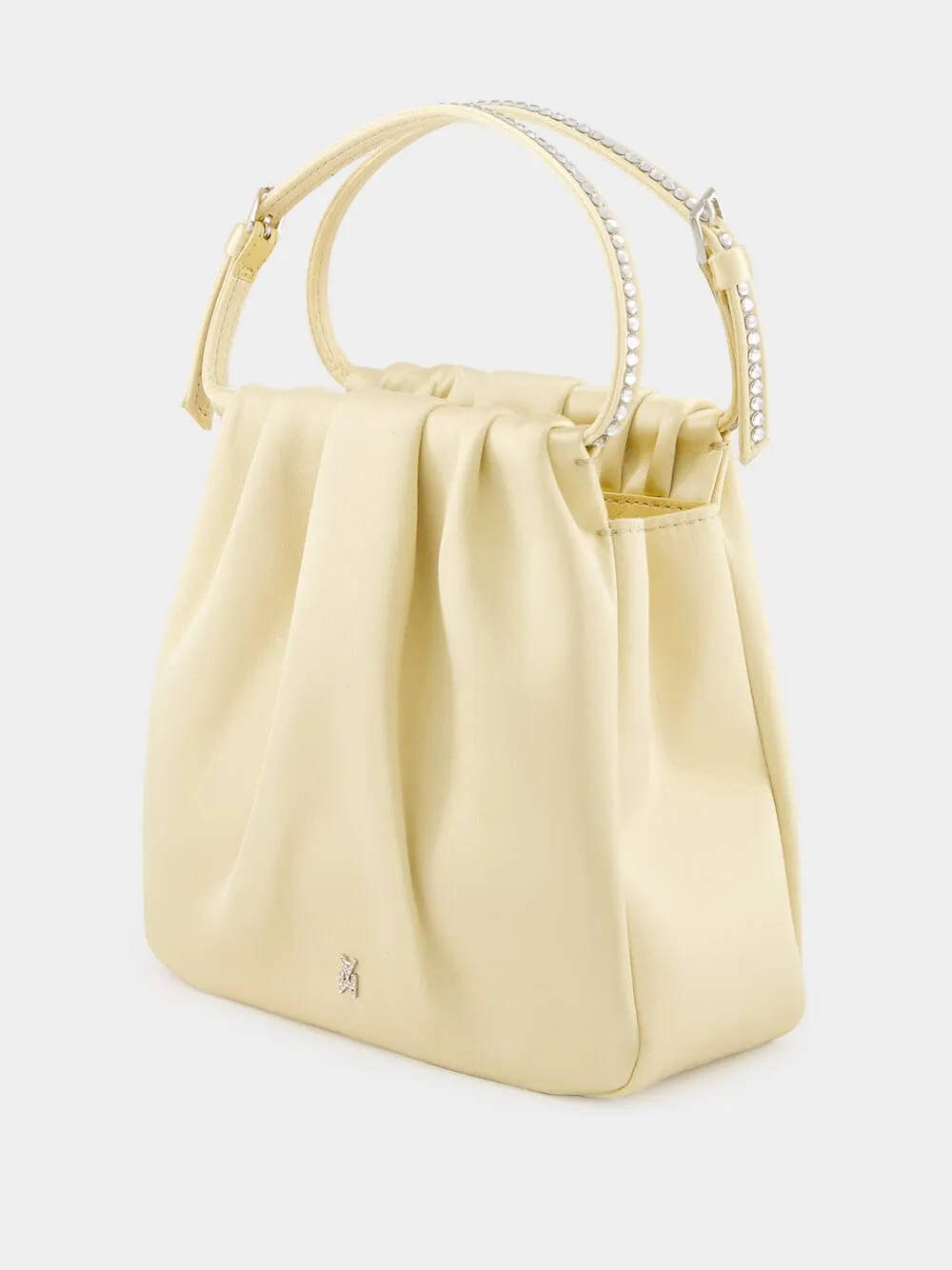 Vittoria Butter Satin Bag with Crystal Handle sold by Fashion Clinic product image thumbnail 5