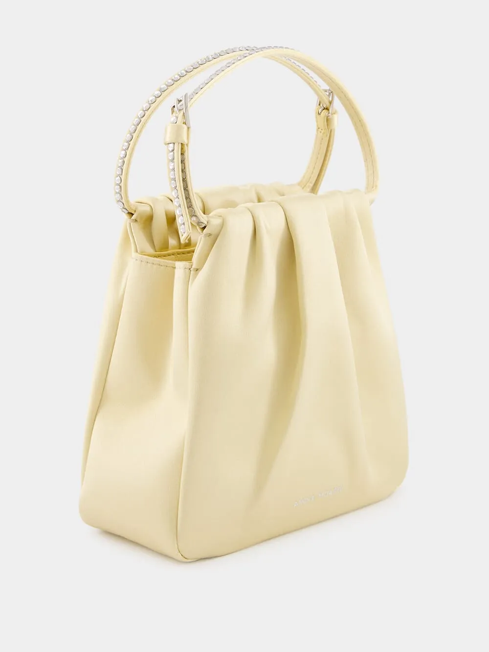 Vittoria Butter Satin Bag with Crystal Handle sold by Fashion Clinic product image thumbnail 3