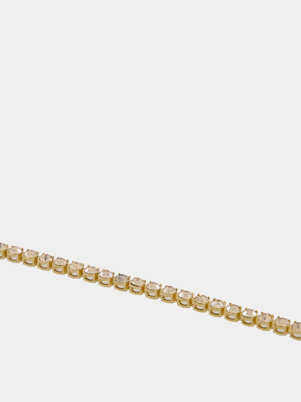 Gold Tennis Anklet with Crystal Embellishments sold by Fashion Clinic product image thumbnail 2