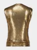 Gold Chainmail Sleeveless Top sold by Fashion Clinic