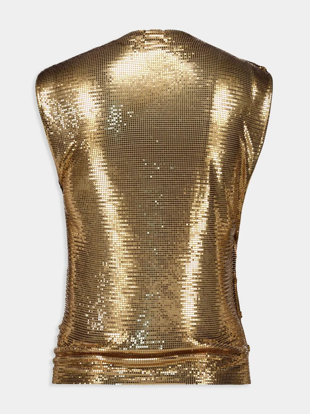 Gold Chainmail Sleeveless Top sold by Fashion Clinic product image thumbnail 3