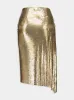 Gold Drapé Pression Chainmail Skirt sold by Fashion Clinic