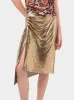Gold Drapé Pression Chainmail Skirt sold by Fashion Clinic