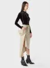 Gold Drapé Pression Slit Skirt sold by Fashion Clinic