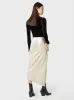 Gold Drapé Pression Slit Skirt sold by Fashion Clinic
