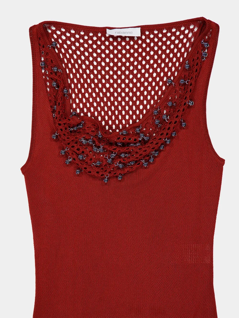 Crochet Dress with Fringes and Pearls sold by Fashion Clinic product image thumbnail 5