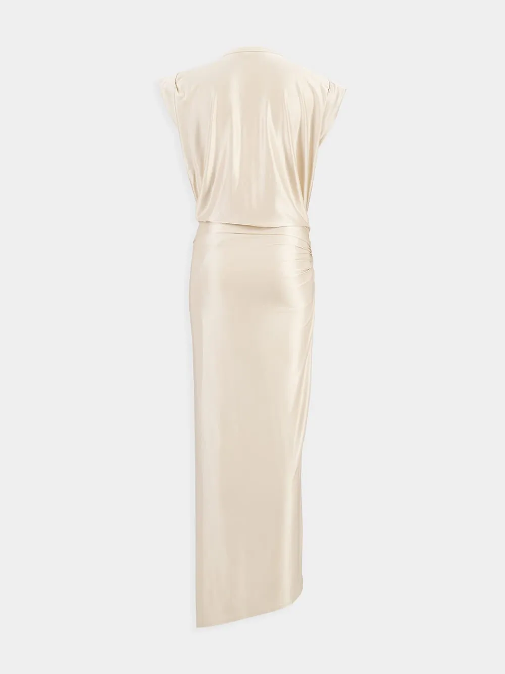 Nude Draped Dress with Piercing Detail sold by Fashion Clinic product image thumbnail 3