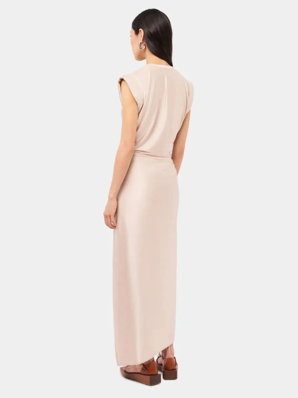 Nude Draped Dress with Piercing Detail sold by Fashion Clinic product image thumbnail 4