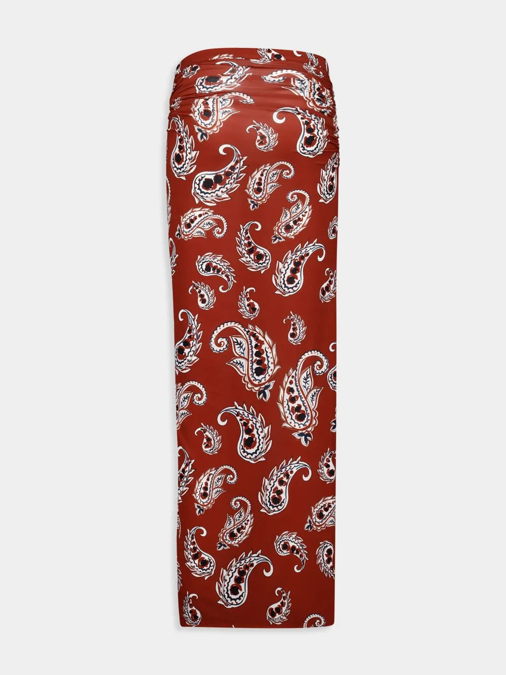 Paisley-Print Long Split Skirt sold by Fashion Clinic product image thumbnail 3