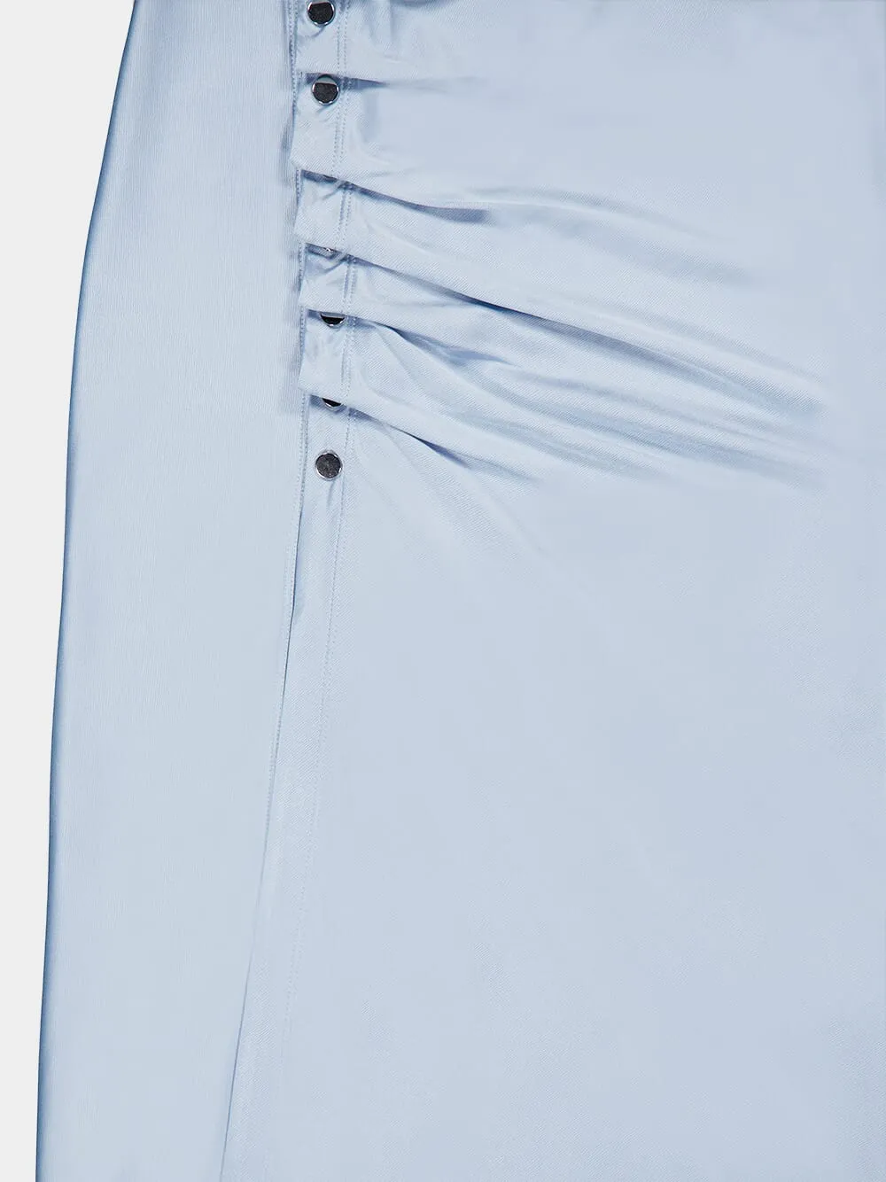 Light Blue Stud-Detail Sleeveless Midi Dress sold by Fashion Clinic product image thumbnail 3