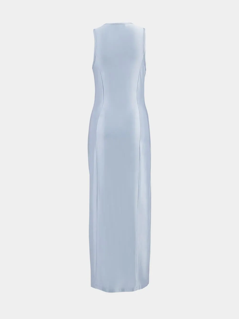 Light Blue Stud-Detail Sleeveless Midi Dress sold by Fashion Clinic product image thumbnail 2