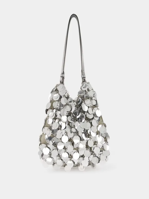Large Silver Sparkle Disc Bag sold by Fashion Clinic