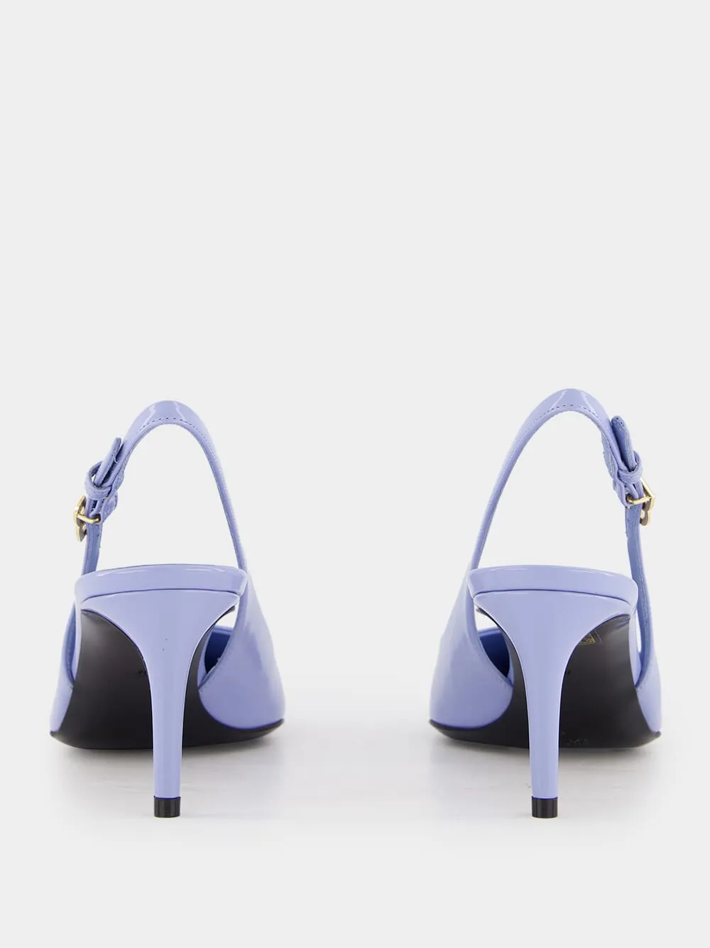 Blue Polished Calfskin Slingbacks sold by Fashion Clinic product image thumbnail 5