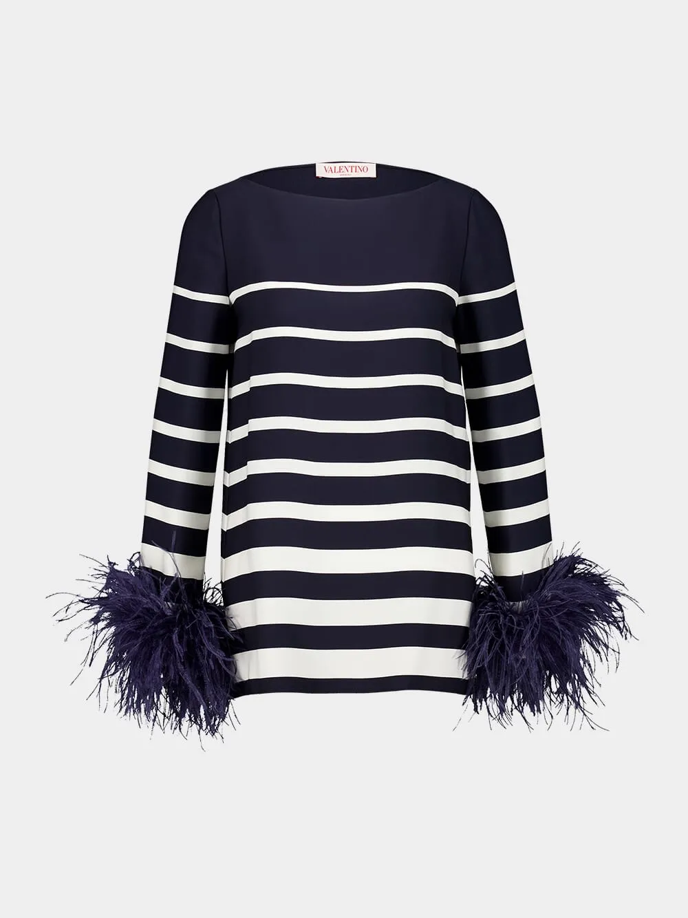 Striped Blouse with Feathers sold by Fashion Clinic