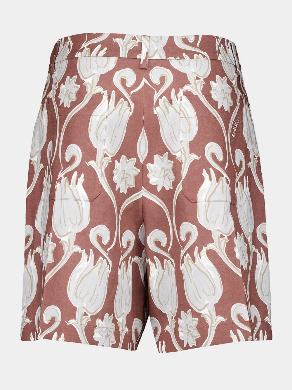 Tulip Graphic-Print Linen Shorts sold by Fashion Clinic product image thumbnail 2
