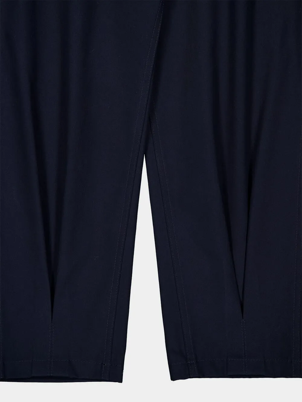 Navy Pleat-Detail Cotton Chinos sold by Fashion Clinic product image thumbnail 5