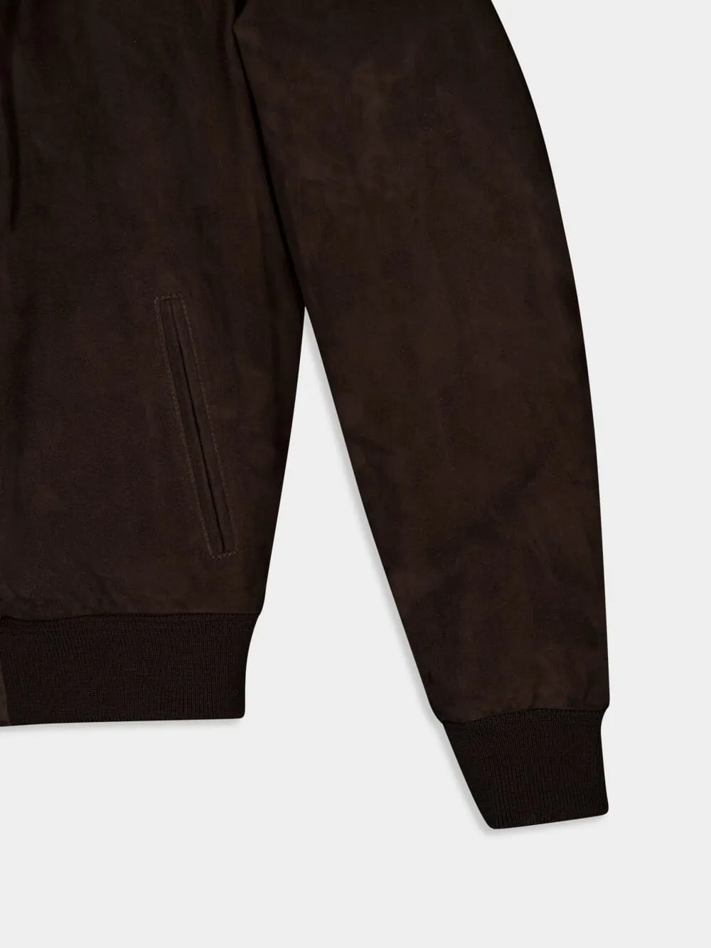 Zipped Leather Bomber Jacket sold by Fashion Clinic product image thumbnail 4