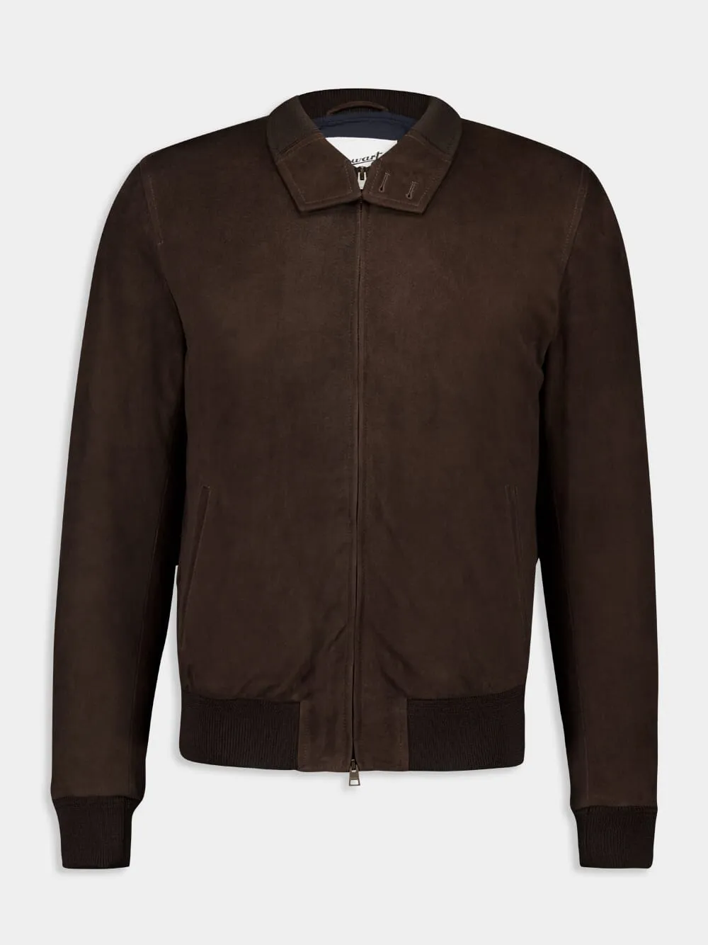 Zipped Leather Bomber Jacket sold by Fashion Clinic