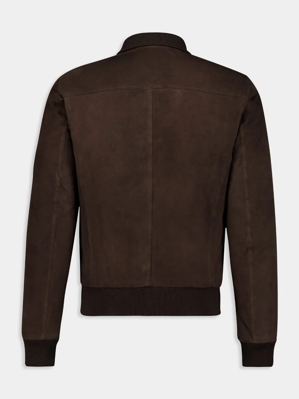 Zipped Leather Bomber Jacket sold by Fashion Clinic product image thumbnail 2