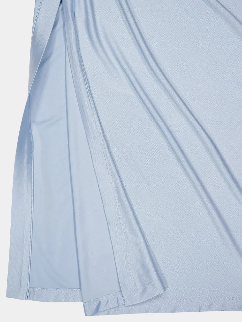 Faded Blue Draped Midi Skirt sold by Fashion Clinic product image thumbnail 4