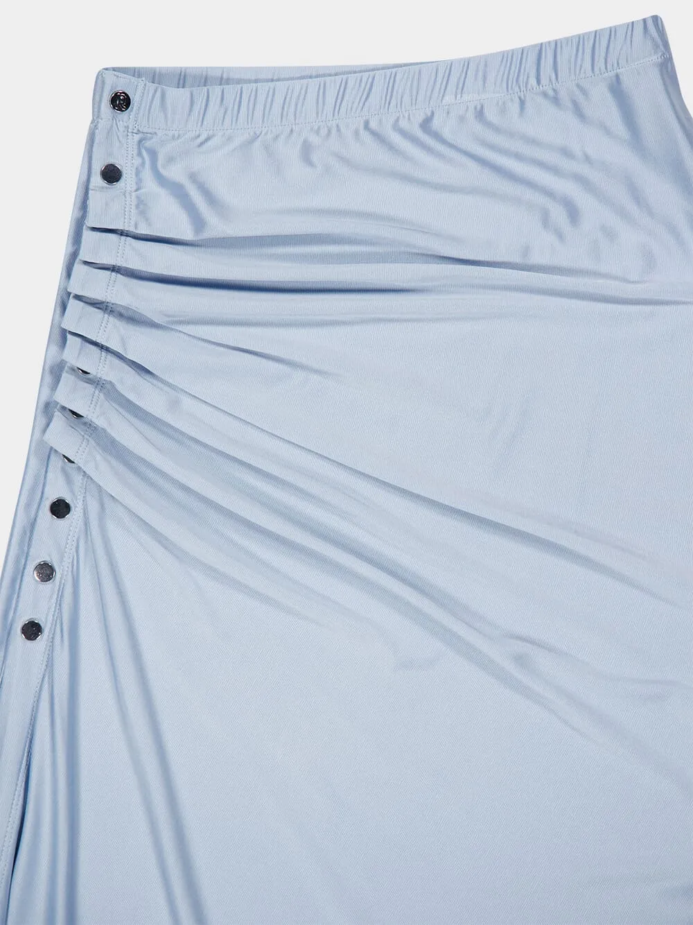 Faded Blue Draped Midi Skirt sold by Fashion Clinic product image thumbnail 3