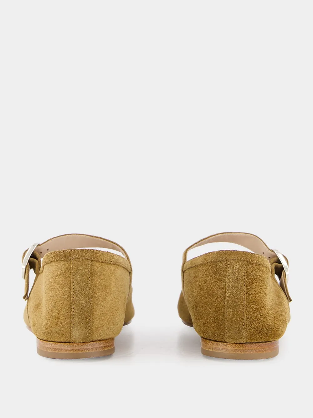 Taupe Suede Ballet Mary Jane sold by Fashion Clinic product image thumbnail 5