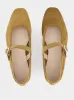 Taupe Suede Ballet Mary Jane sold by Fashion Clinic