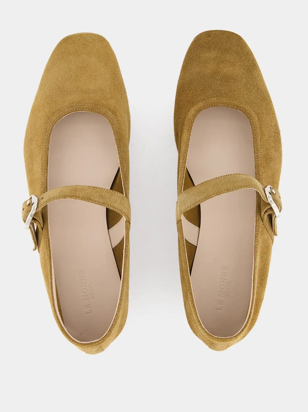 Taupe Suede Ballet Mary Jane sold by Fashion Clinic product image thumbnail 4