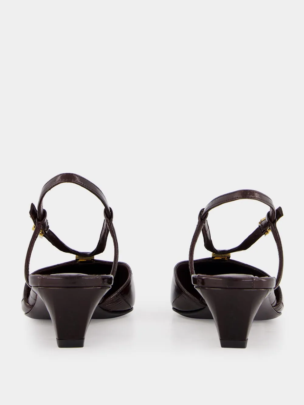 Brown FFold Slingbacks sold by Fashion Clinic product image thumbnail 5
