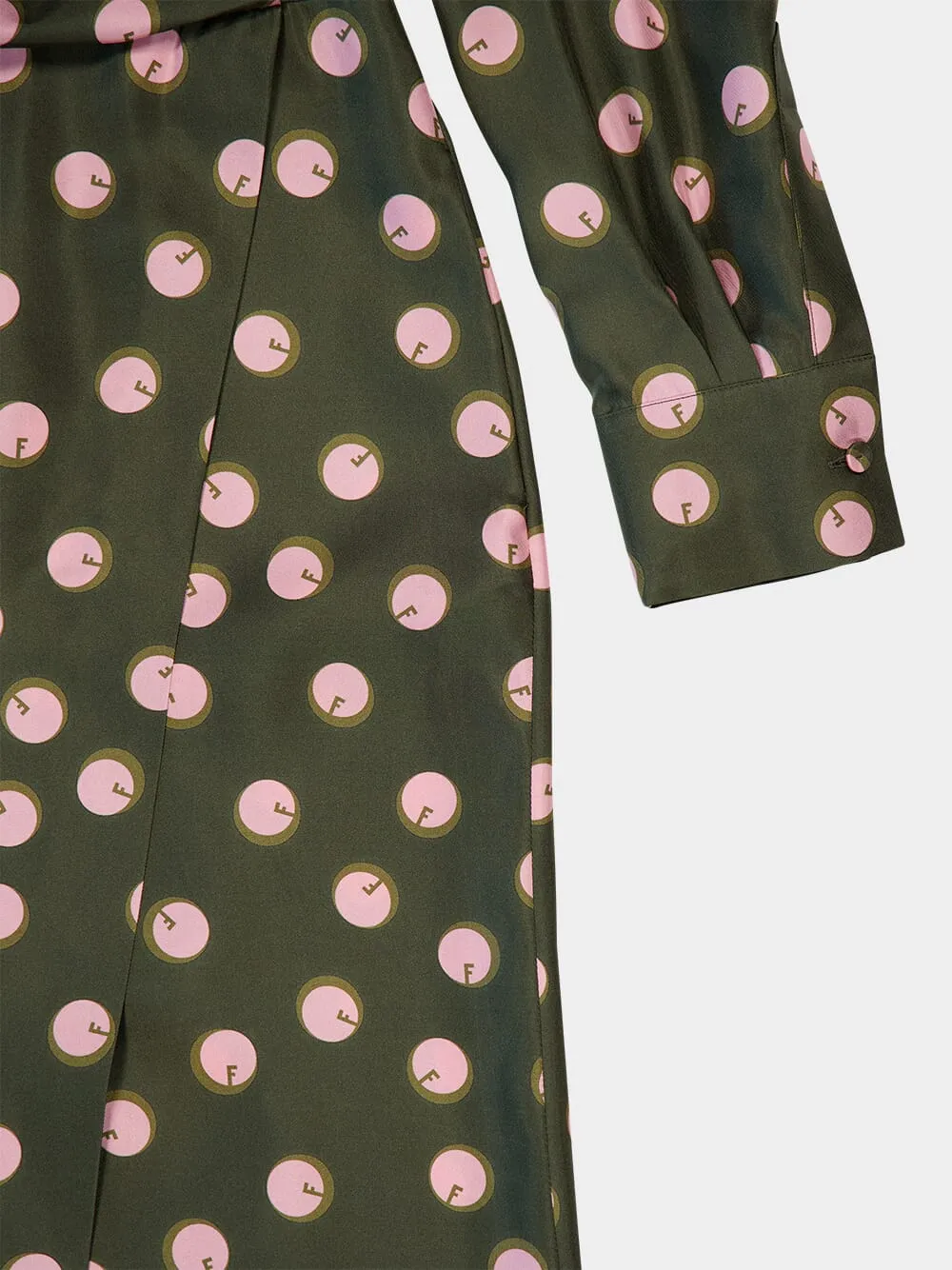 Green Printed Silk Dress sold by Fashion Clinic product image thumbnail 4