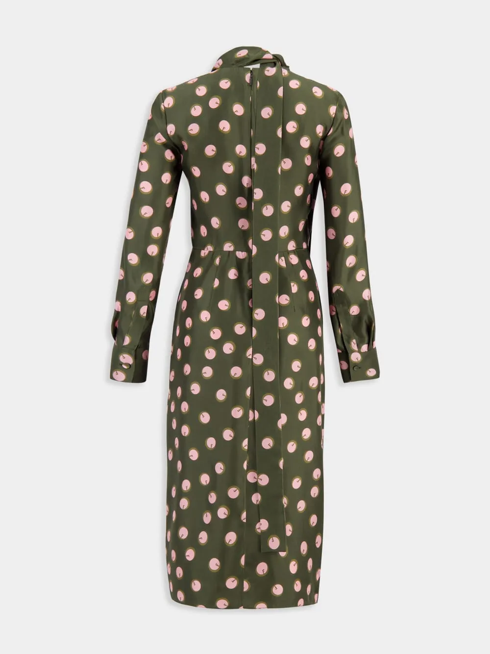 Green Printed Silk Dress sold by Fashion Clinic product image thumbnail 2