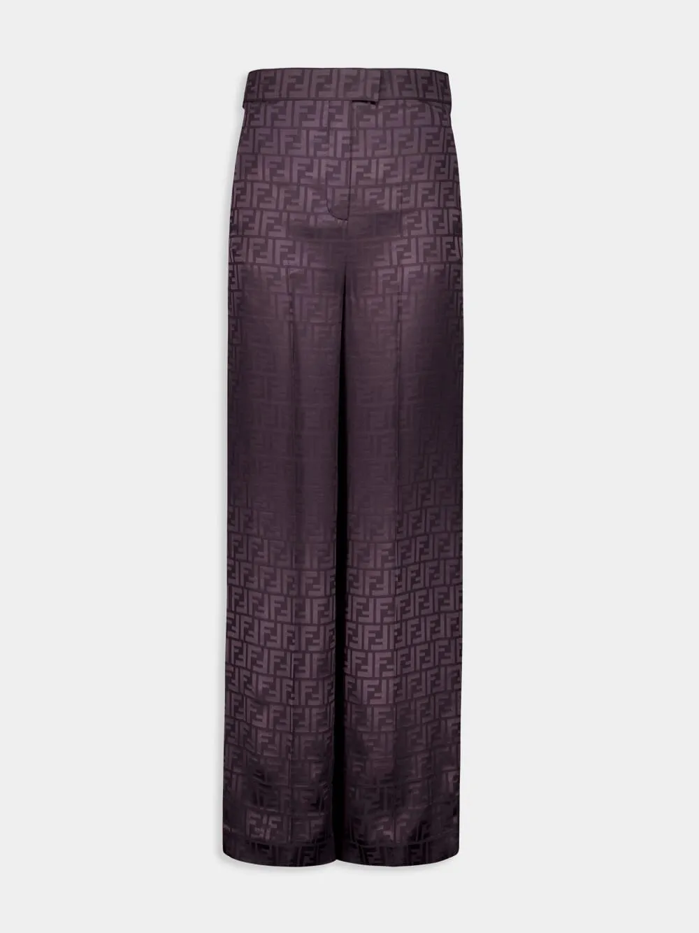 Dark Purple FF Silk Trousers sold by Fashion Clinic