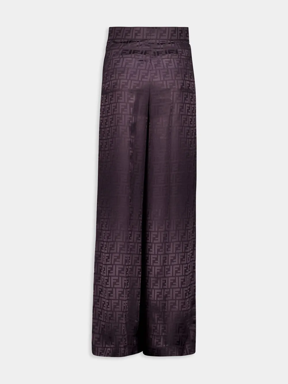 Dark Purple FF Silk Trousers sold by Fashion Clinic product image thumbnail 2