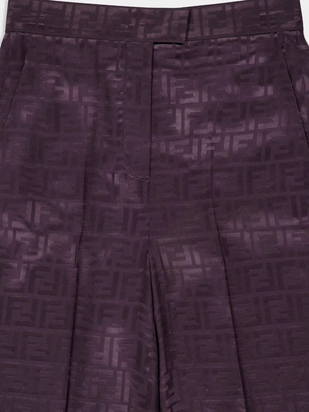 Dark Purple FF Silk Trousers sold by Fashion Clinic product image thumbnail 3