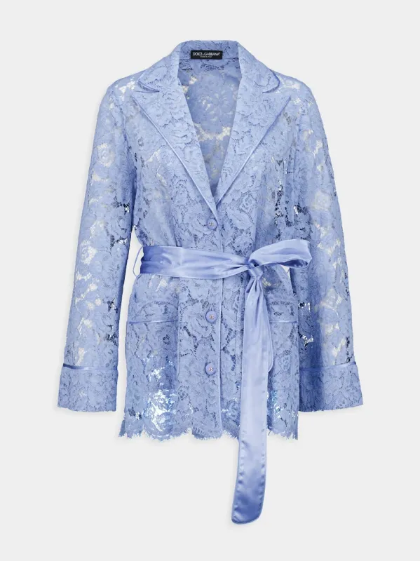 Floral Cordonetto Lace Pajama Shirt made by Fashion Clinic