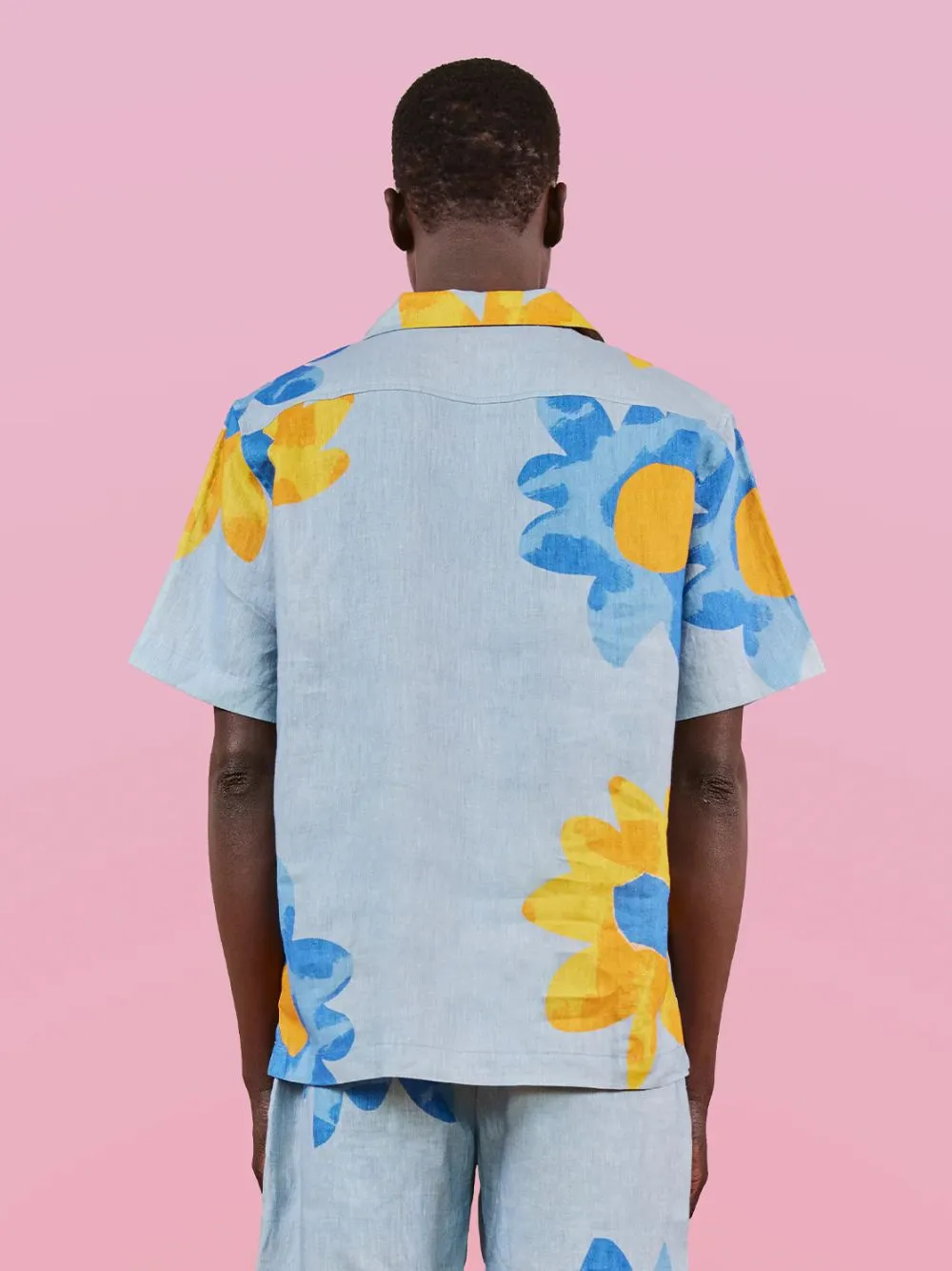 x John Booth Blue Floral Roberto Linen Shirt sold by Fashion Clinic product image thumbnail 4