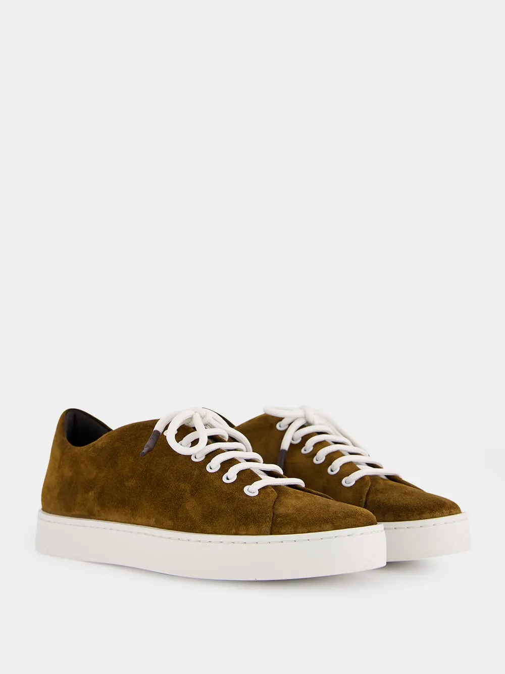 Semanado Brown Suede Low Cut Sneakers sold by Fashion Clinic product image thumbnail 3