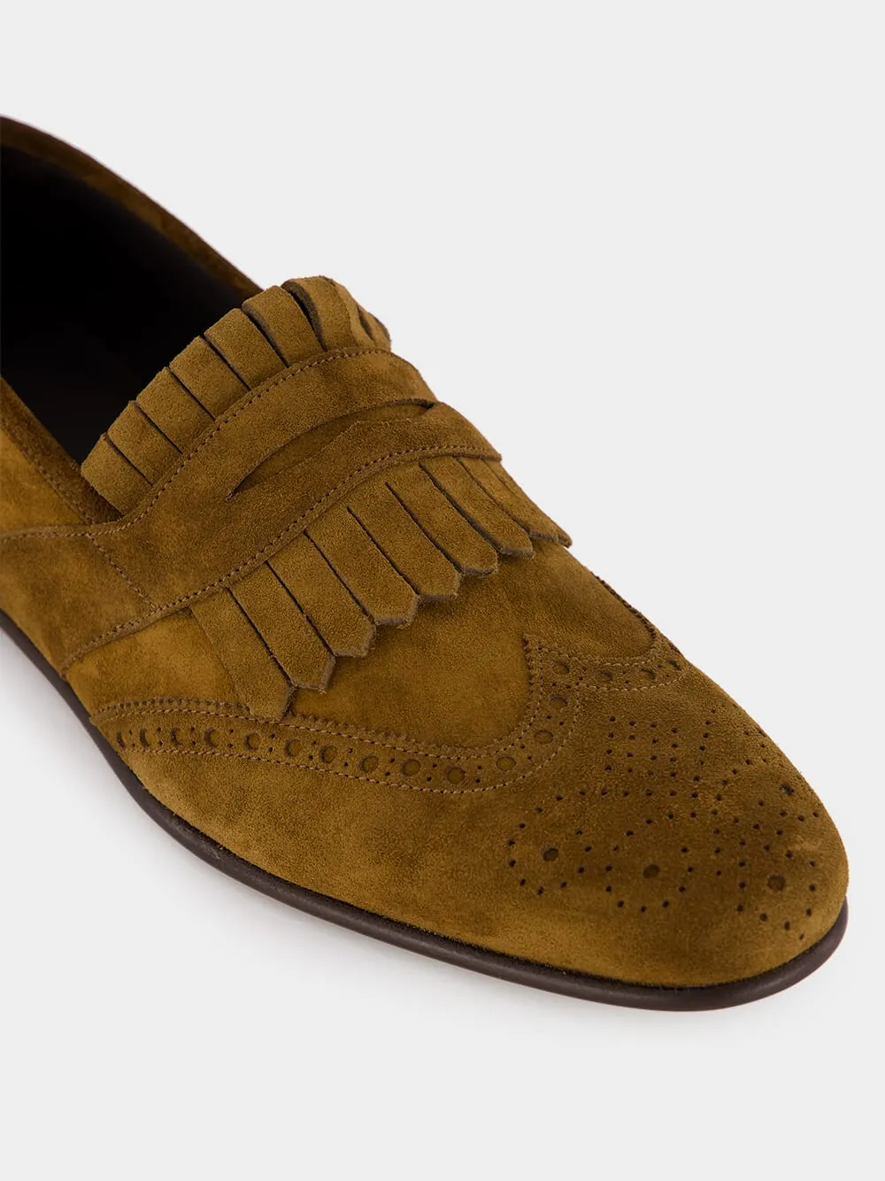 Brown Suede Kiltie Loafers sold by Fashion Clinic product image thumbnail 5