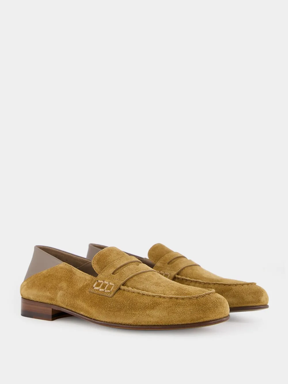 Brown Suede Penny Loafers sold by Fashion Clinic product image thumbnail 3