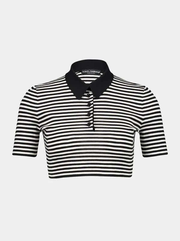 Cropped Wool Polo Shirt sold by Fashion Clinic