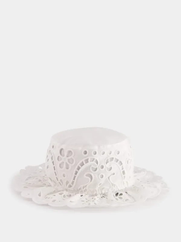 Cotton Broderie Anglaise Hat sold by Fashion Clinic